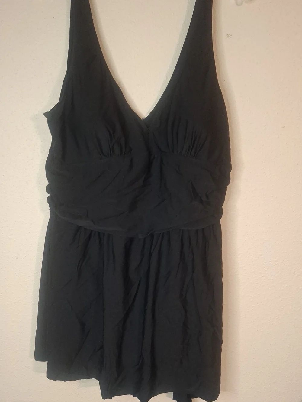Black V-Neck Swim Dress size XXL